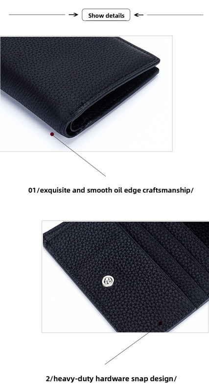 Women's Genuine Leather Bi-fold Wallet - Slim Short Purse with Coin Pocket & RFID Blocking - Soft Cowhide Minimalist Card Holder - Blue โ image 3