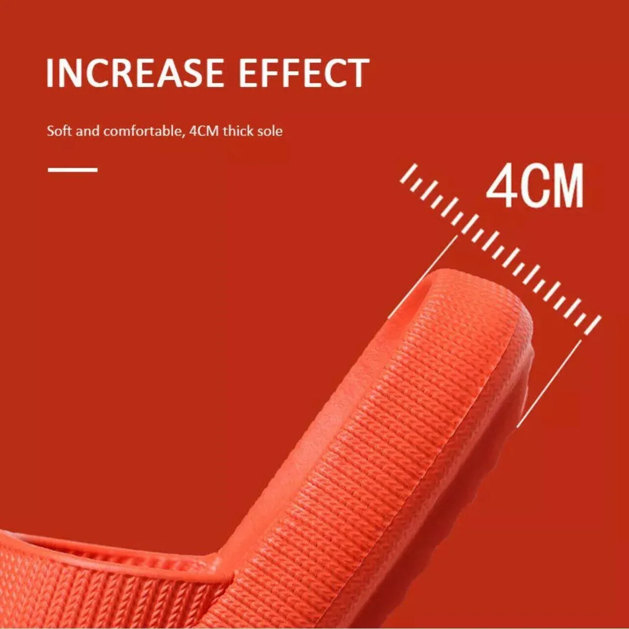 Ultra-Soft Pillow Slides EVA Slippers for Indoor Outdoor Use β Thick Anti-Slip Sole - Black 38-39 β image 6