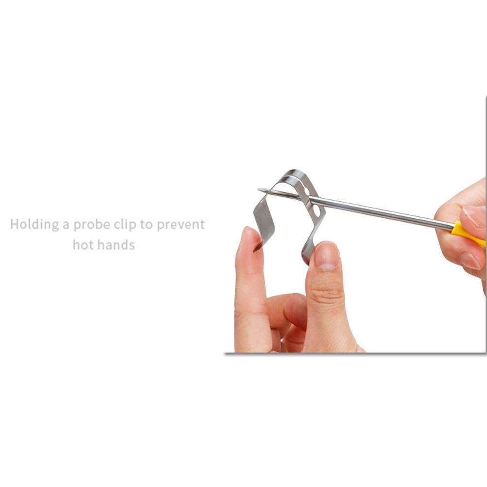4Pcs Meat Thermometer Probe Clip 3 Holes Grill Clips Barbecue Thermometer Holders — image 3