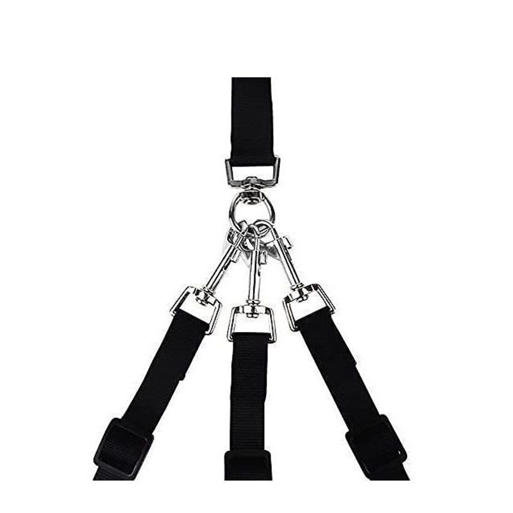 Nylon Weave Three Heads One Drag Three Dog Leash Square Round Rope Pet Traction Belt Dog Chain Strong Safety Lead — image 5