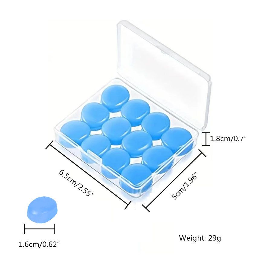Swimming Ear Plugs, Waterproof Reusable Silicone Swim Earplugs for Swimming Surfing Snorkeling and Other Water Sports — image 3