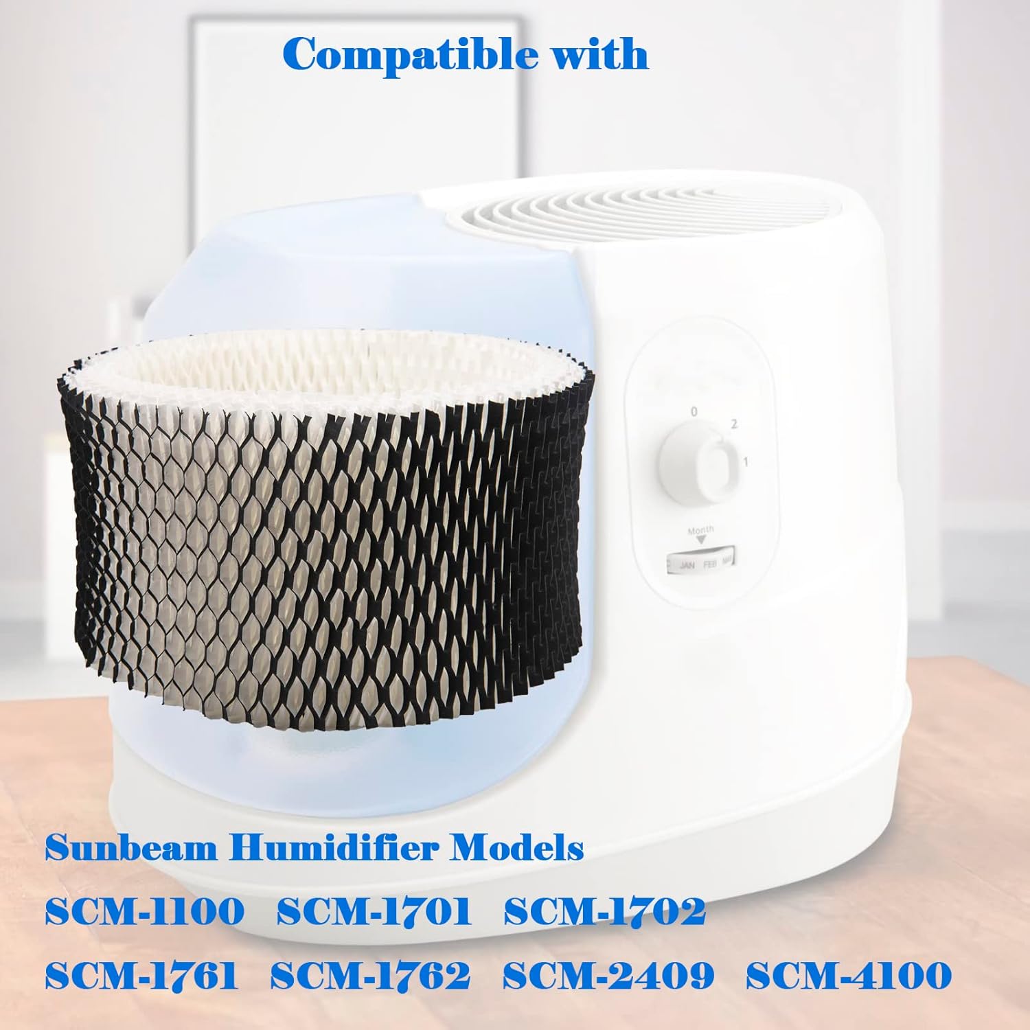 HWF62 Humidifier Filter Replacement, Compatible with for HWF62CS HWF62D SF212, Fits Sunbeam Models SCM1100, SCM1701, SCM1702, SCM1762(4 Pcs) โ image 2