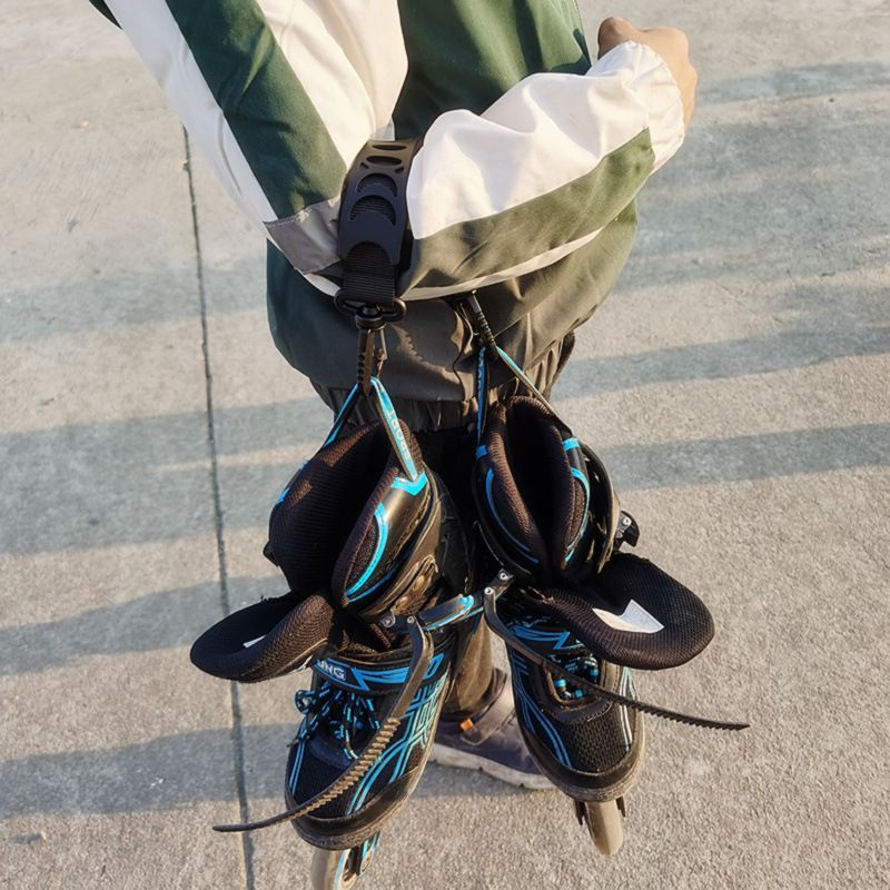 Roller Skate Shoe Lifter Hanging Hand Buckle Shoelace Buckle Skate Shoe Carrier for Carrying Skate Shoes Black โ image 4