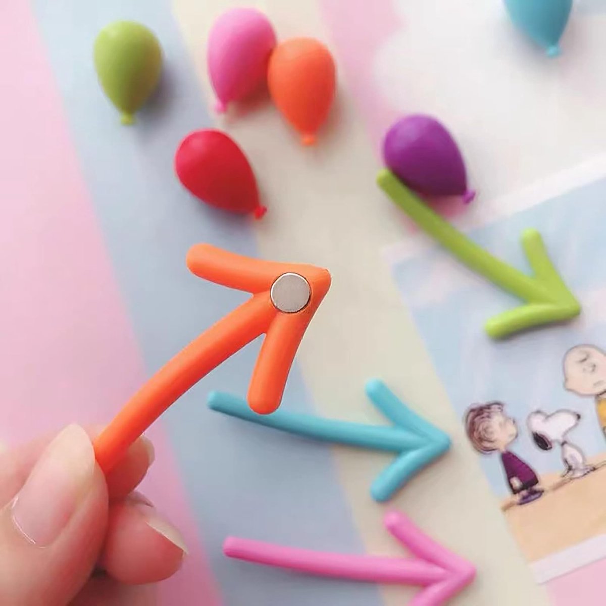 3D Arrow-Shaped Magnetic Notes - Fridge Magnets - 12-Piece Set for Whiteboard & Fridge - 2 Pieces in Each Color โ image 2