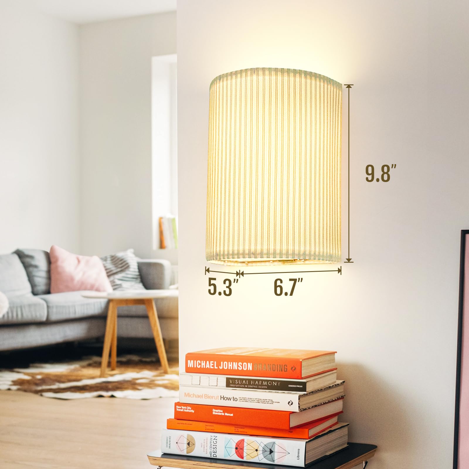 Battery Operated Wall Sconces Set of 2, 5000mAh Rechargeable RGB Wall Lamp with Remote, 3 Colors 10 Levels Brightness Wireless Sconces Wall Decor Set of 2 with โ image 6