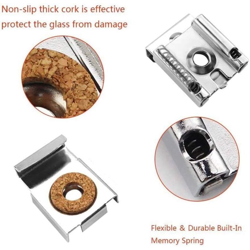 Adjustable Wall Mount Mirror Clip Mirror Clamp — image 3