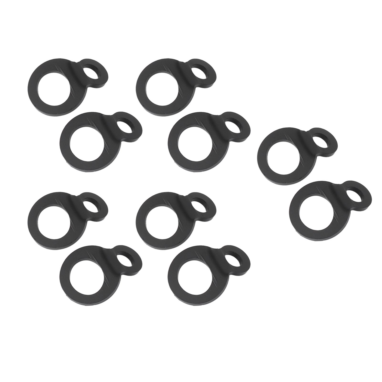 10PCS O Type Anchor Hooks Black Stainless Steel Tie Down Strapping Rings for Trailer Bike Truck — image 6