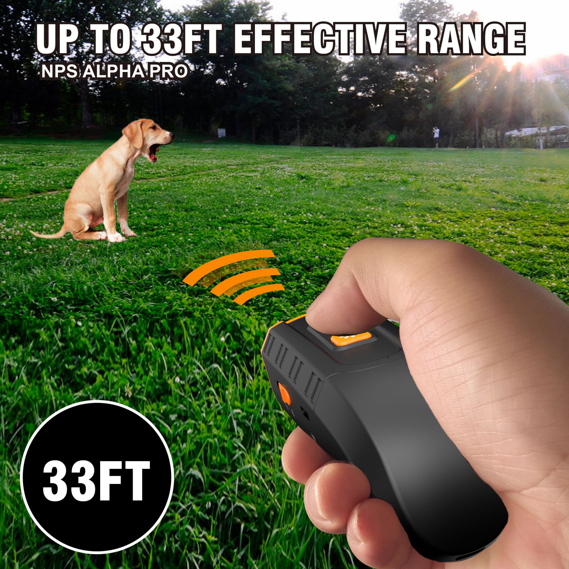Portable 3-Core Ultrasonic Dog Repeller - High-Power Bark Control with Flash โ image 4