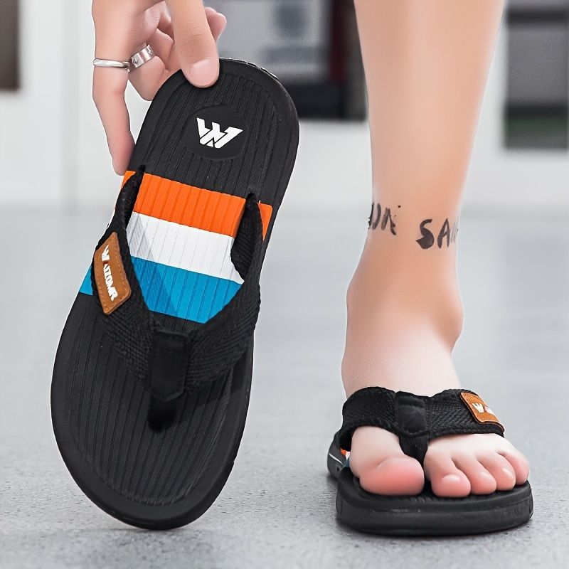 Men'S Flip-Flops Summer Sandals Thick-Soled Anti-Slip Anti-Odor Wear-Resistant - White - Size 39 โ image 3