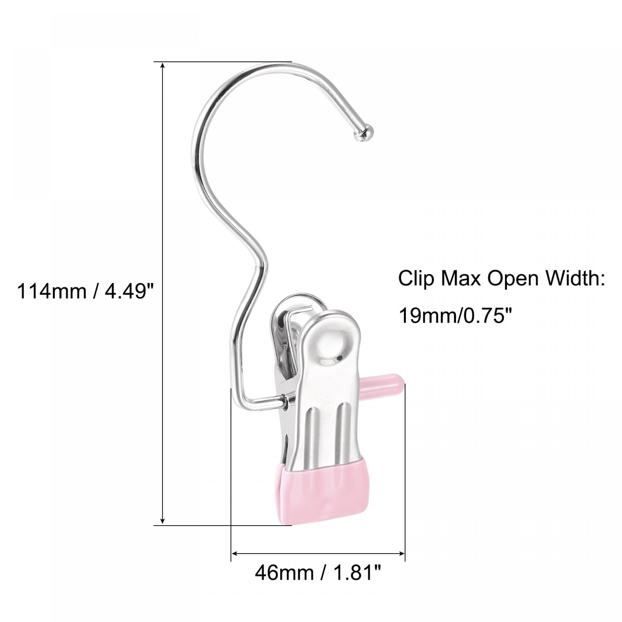 6 PCS Rustless Clips Space-Saving Clothes Peg Laundry Hook Hanging Portable Heavy Duty Clothes Pin Bras Socks Bath Towel Pink — image 2