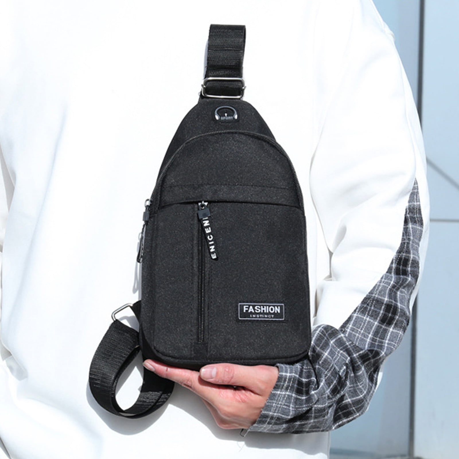 Sling Bag for Women, Crossbody Sling Backpack Small Sling Bag Multipurpose Crossbody Shoulder Bag Travel Hiking Backpack, Sling Bag for Men #2-Black — image 4