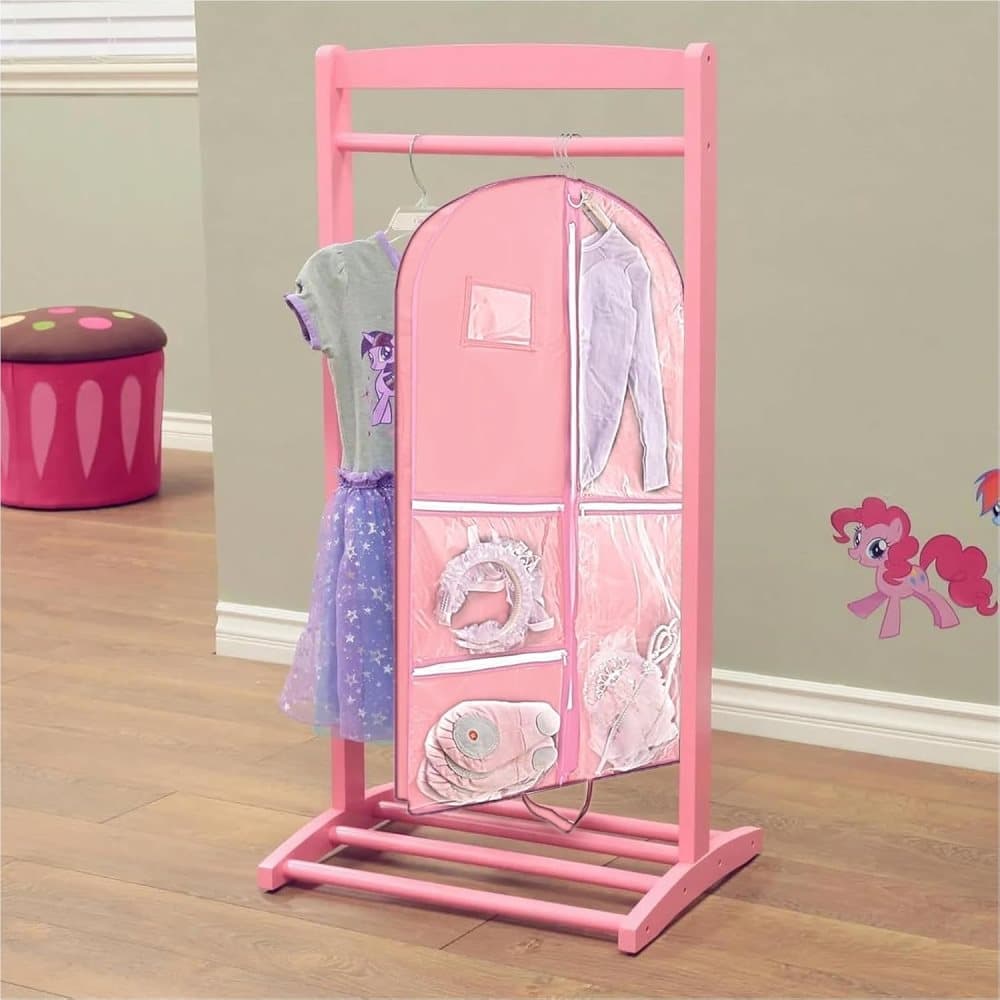Foldable Garment Bag with 5 Pockets, Pink, 110x60 cm — image 6