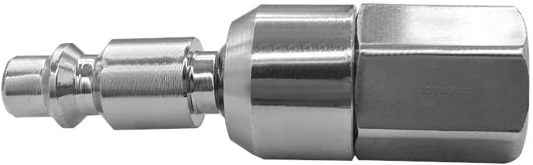2PCS 1/4" NPT Male + 2PCS 1/4" NPT Female Thread Air Plug Industrial Swivel Coupler Steel Chrome Plating Construction โ image 5
