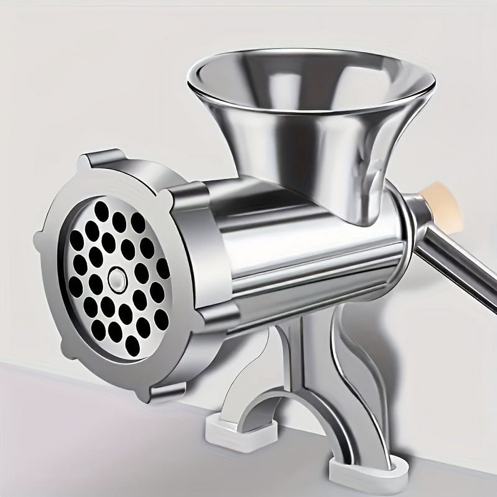 Stainless Steel Manual Meat Grinder With Tabletop Clamp - Heavy Duty Sausage Maker & Vegetable Crusher, Essential Kitchen Gadget โ image 2