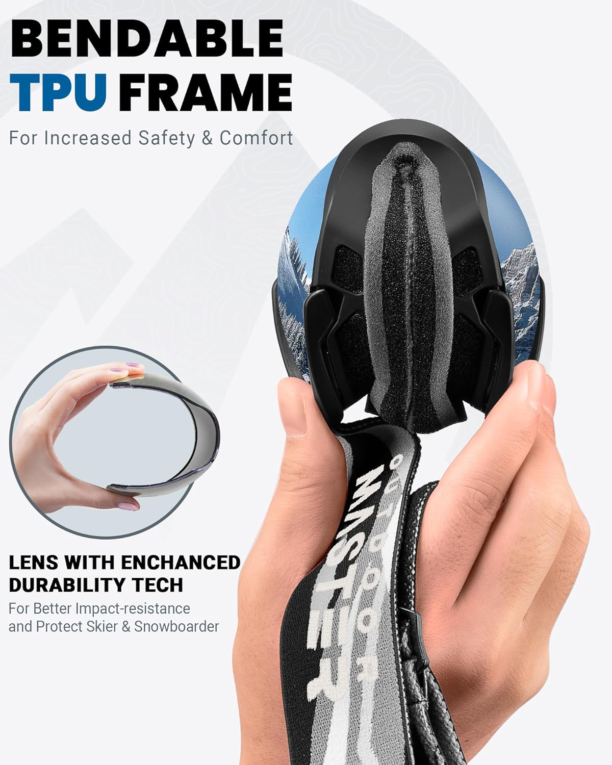 OutdoorMaster Ski Goggles with Cover Snowboard Snow Goggles OTG Anti-Fog -100% UV Protection-OM-18 โ image 4