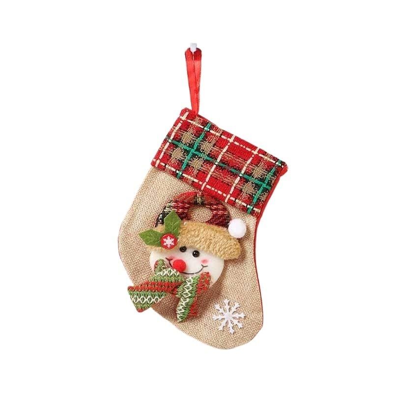 3pcs,Christmas Stocking Classic Large/Small Stockings Santa, Reindeer Xmas Character for Family Holiday Christmas Party Decorations — image 5