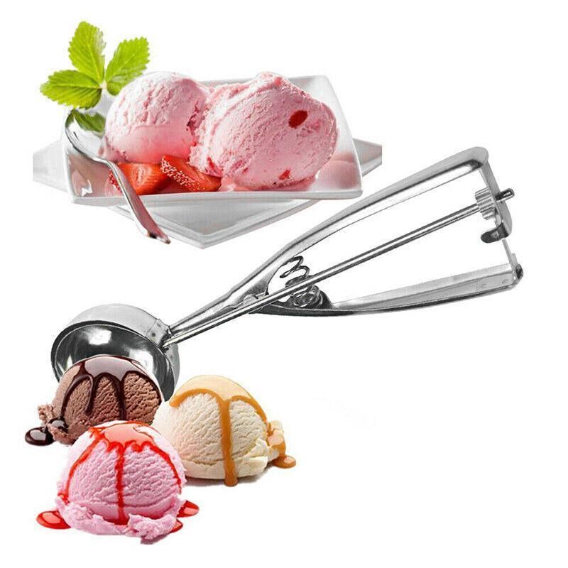 Stainless Steel Icecream Ice Cream Scoop Cookie Dough Mash Spoon Trigger 6Cm Dia โ image 5