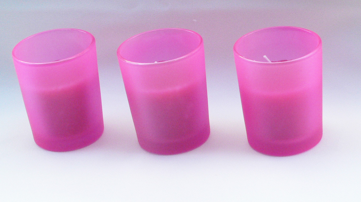 10 Pack Pink Frosted Glass Votive Tealight Candle Holders House Party Centerpiece Xmas Wedding Decor Glass Candlestick Party Decorations Bridal Valentines — image 4