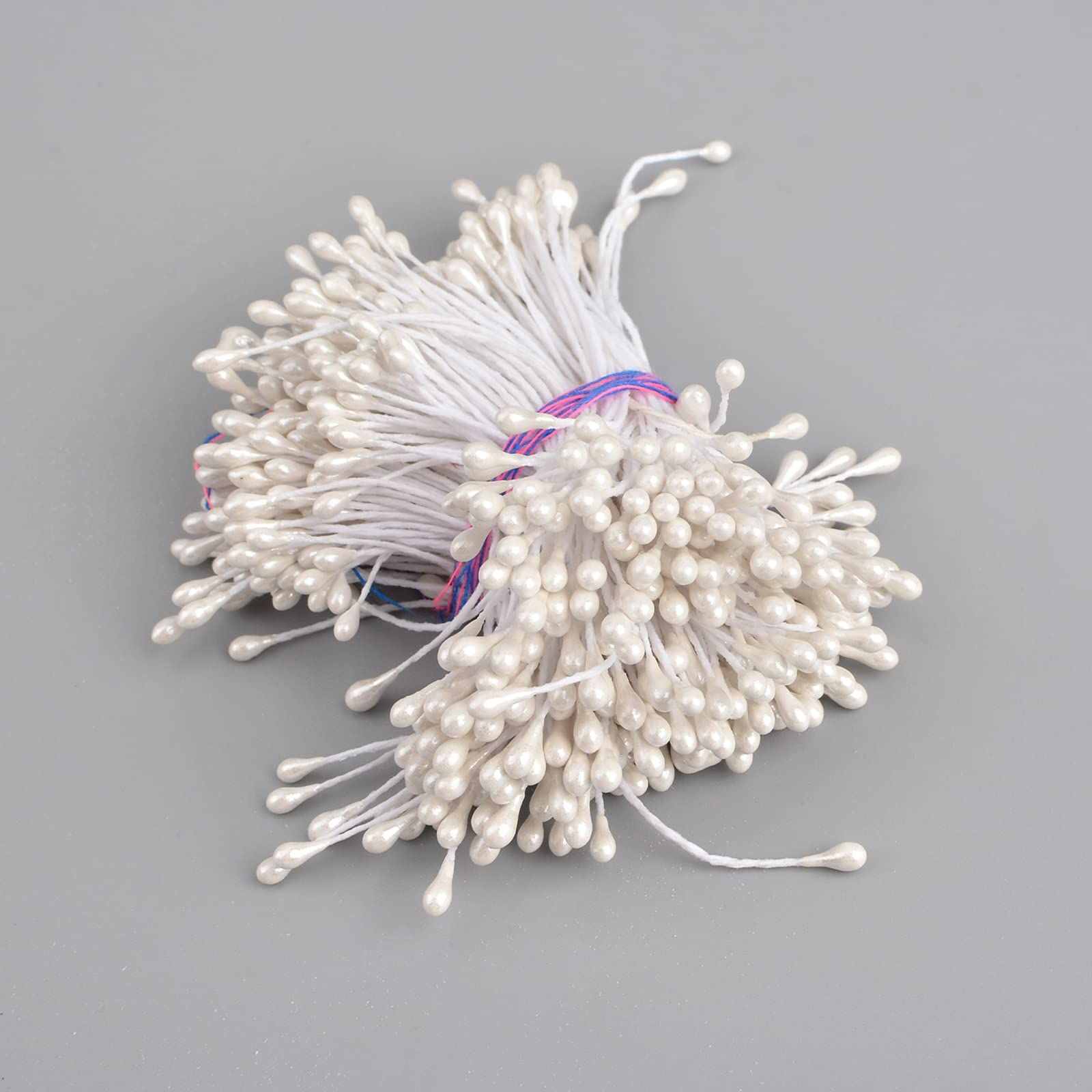 Stamens for Crafts, 1800 Pcs Stamens for Artificial Flowers DIY Wedding Party Home Scrapbook Decoration,White — image 3