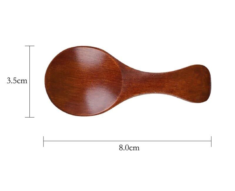 Mini Wooden Spoons Small Kitchen Spice Condiment Spoon Sugar Tea Coffee Scoop Short Handle Wood Spoon Kitchen Gadgets (2PCS ) — image 5