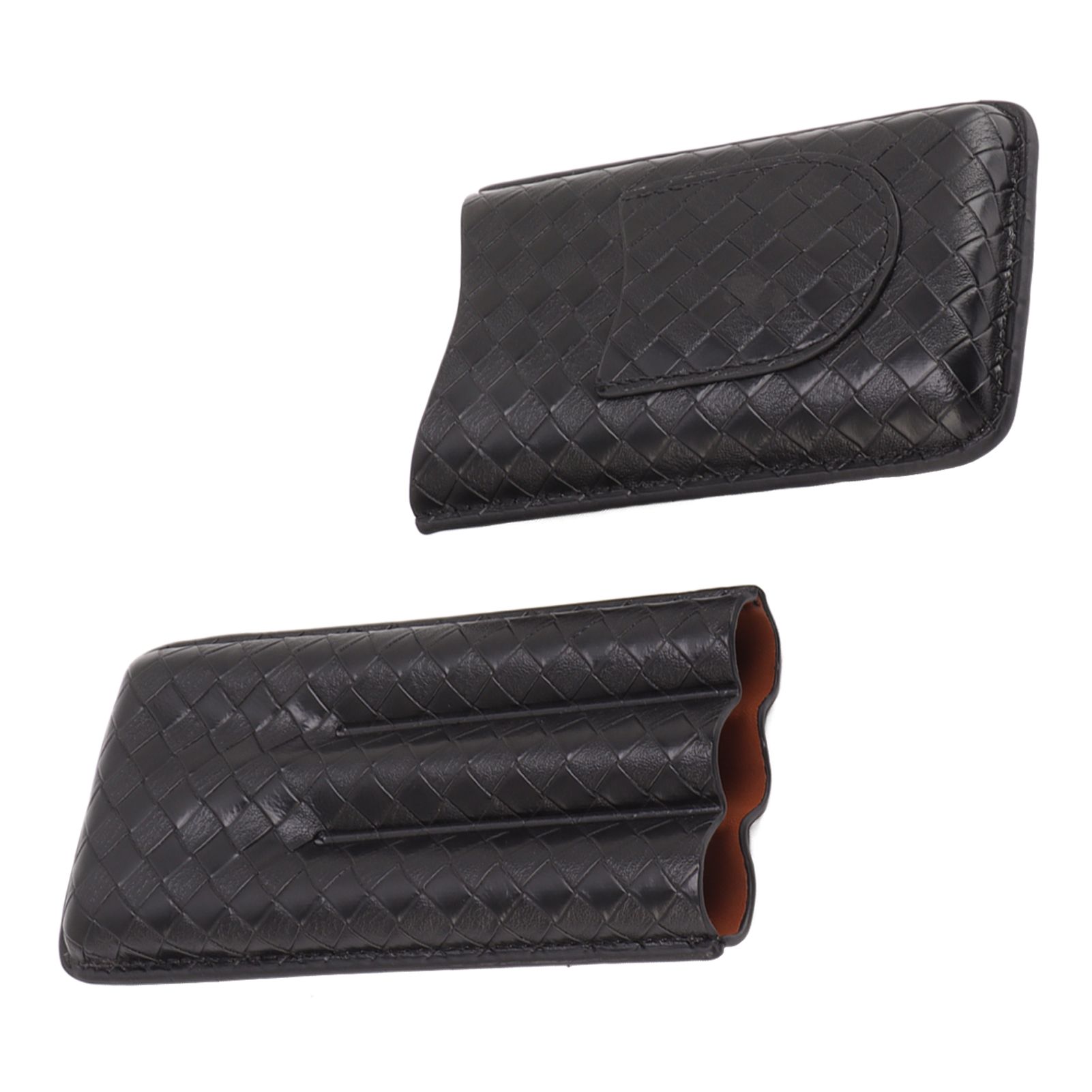 3 Sticks Portable Cigar Case Leather Cigar Humidors Travel Moisturizer Cigar Case for Men Gifts Black — image 5