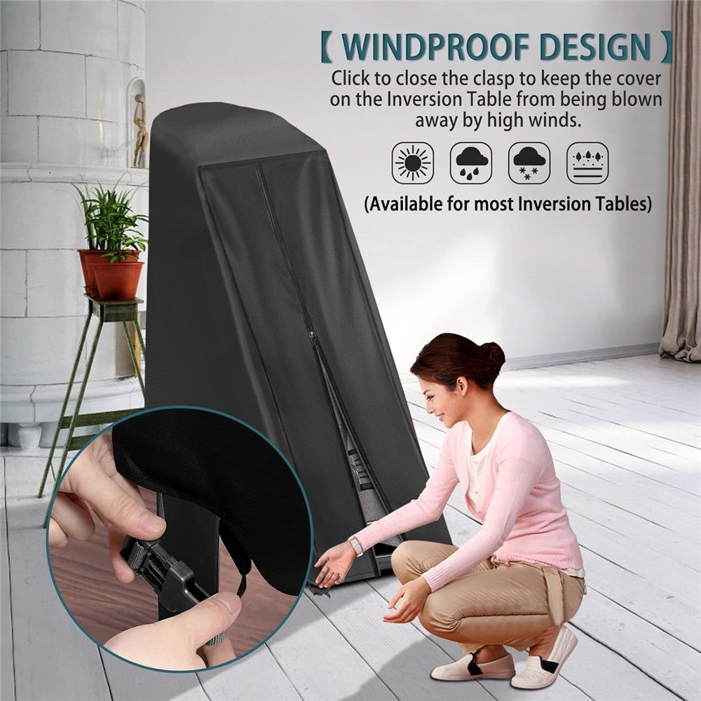 Inversion Table Cover - Dustproof and Waterproof Inversion Equipment Protection Covers (47" L X 28.3" W X 63" H) - Keep Your Inversion Table Safe from Dirt and — image 5