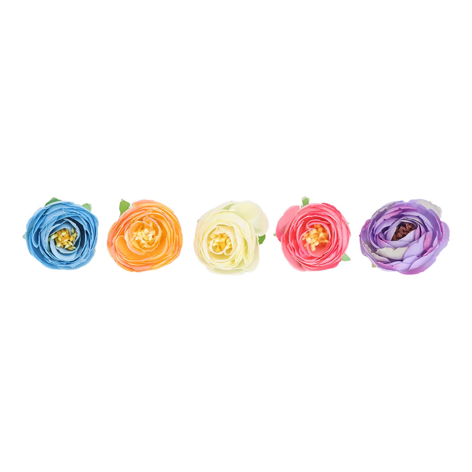 50 Pcs Camellia Flower Decor DIY Corsage Headdress Artificial Flower Heads False Rose Head Little Flower Buds โ image 2
