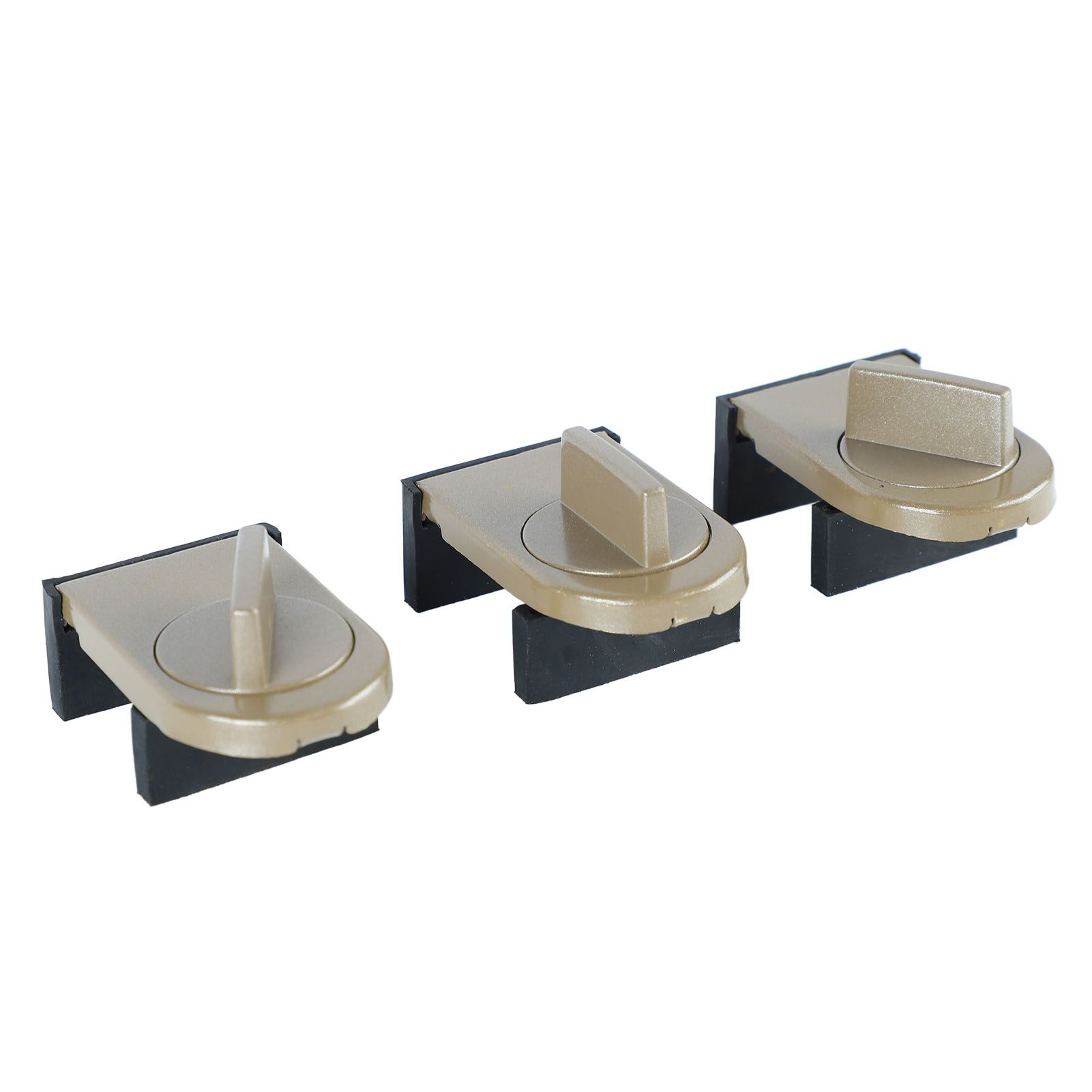 3PCS Sliding Window Locks Aluminum Alloy Safety Lock for Home Bedroom Bathroom Office Brown โ image 2