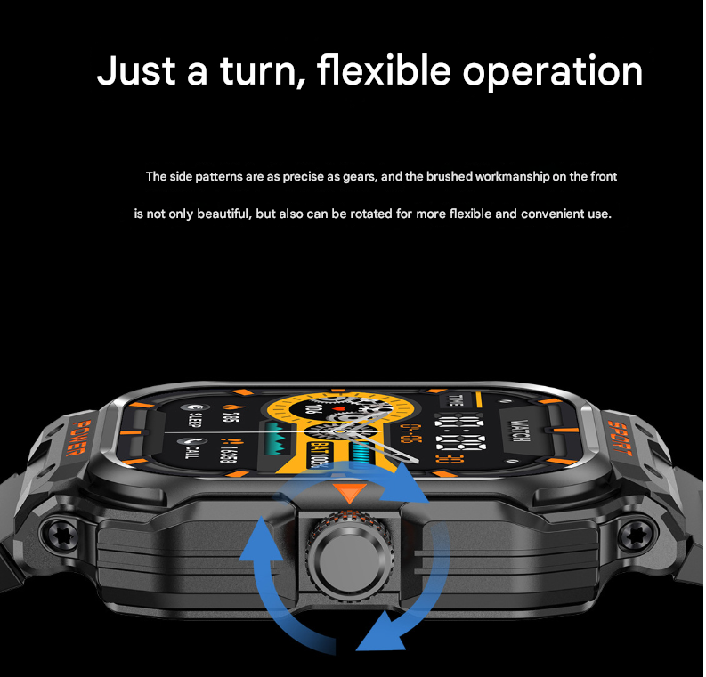 Black 2-in-1 Smartwatch with Earbuds and 2.01-Inch HD Screen for Sports โ image 2