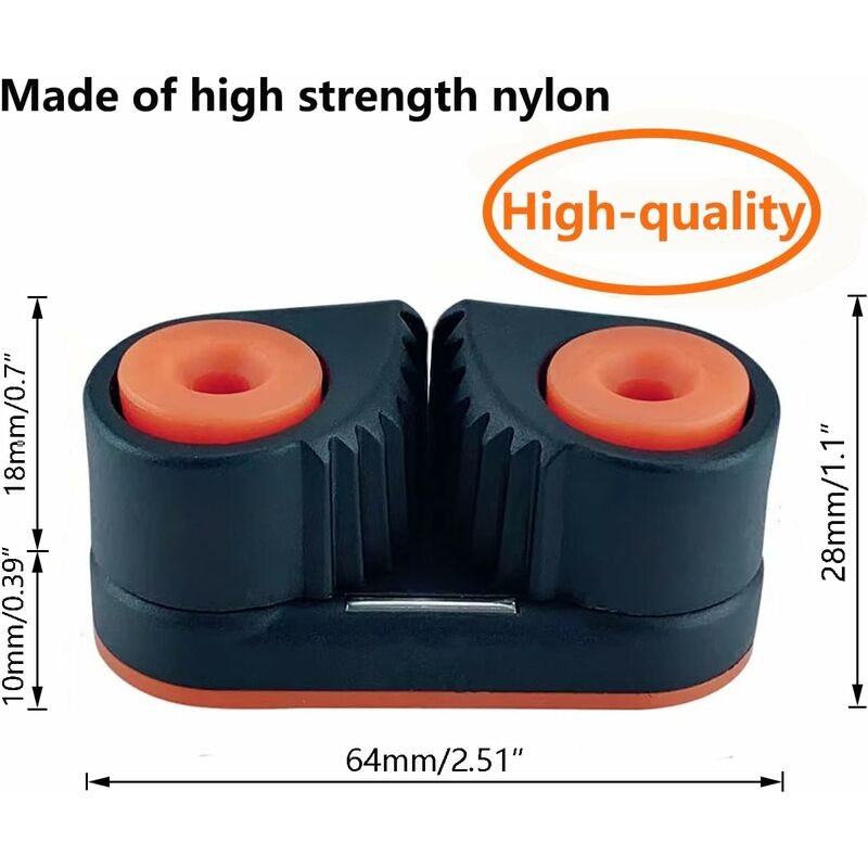 Ball Bearing Cam Cleat Marine Boat Quick Entry ROpe Cam Cleat Wire Fairlead Sailing Sailboat Equipment — image 2