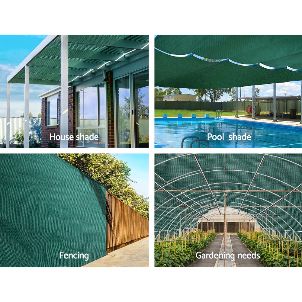 Instahut 30% Shade Cloth 3.66x30m Shadecloth Wide Heavy Duty Green โ image 4