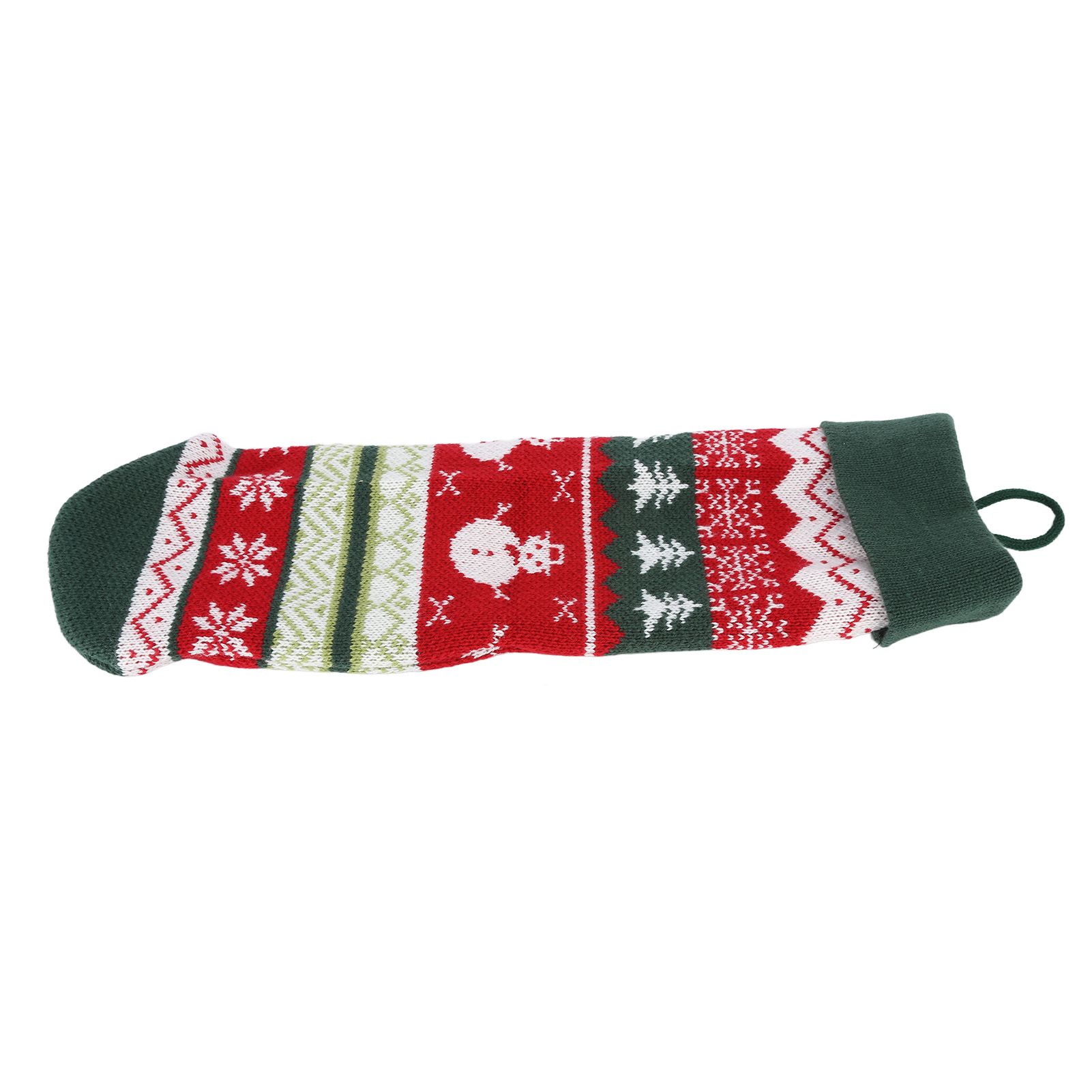 Christmas Decorations Children Sock Ornament Gift Bag Home Decoration for FestivalGreen Rope — image 3