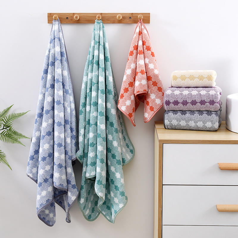 Blue Premium Coral Fleece Towel Set – 1 Bath Towel (88x170cm) + 3 Hand Towels (35x35cm) – Soft, Absorbent, and Quick-Drying — image 5