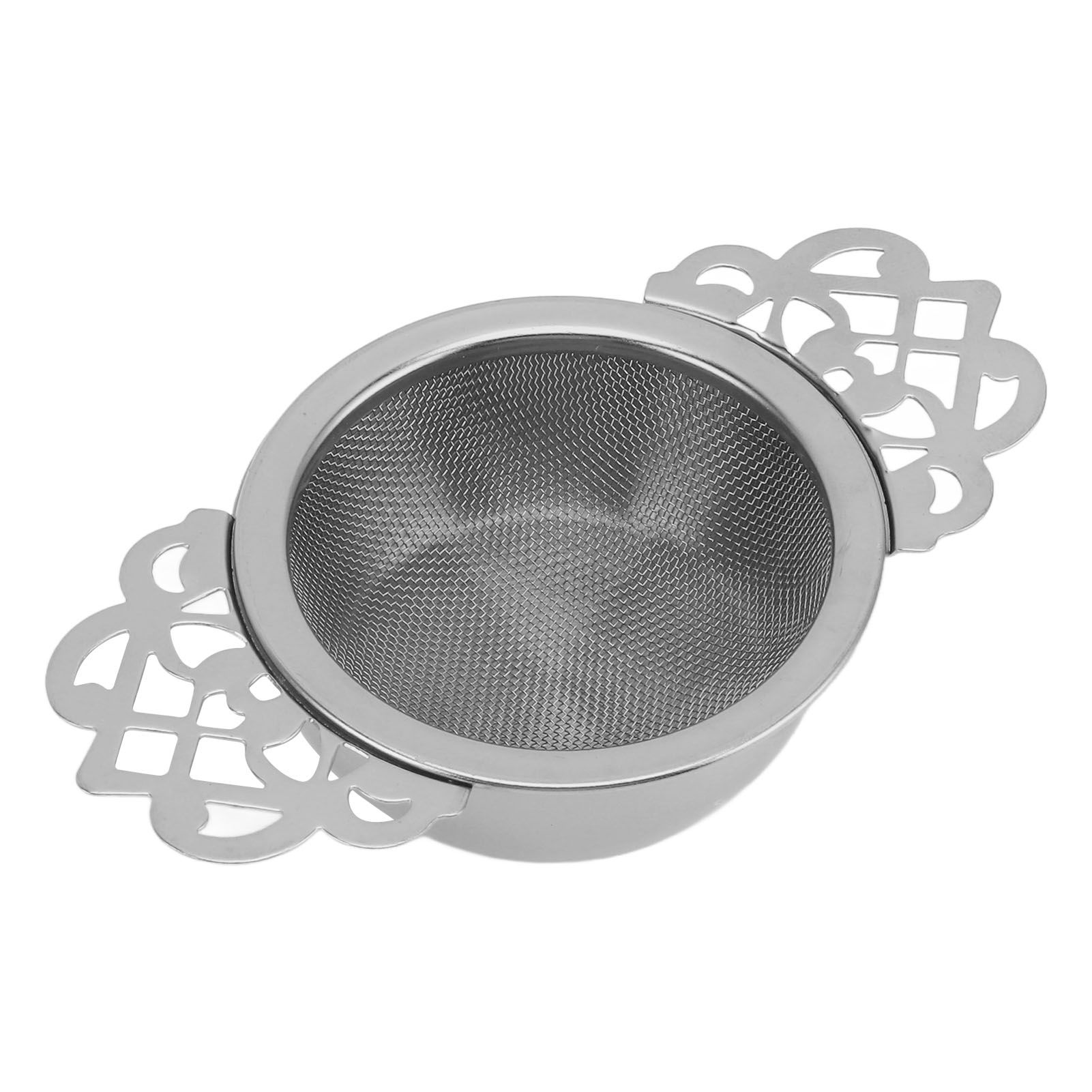 Stainless Steel Tea Strainers with Drip Bowl Double Handles Reusable Fine Mesh Tea Filters for Loose Leaf Herbal Kitchen Silver โ image 3