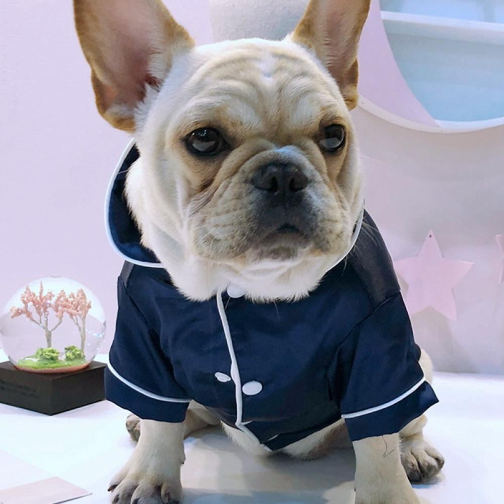 Dog Stain Silk Pajamas Clothes,Button Down Short Sleeve Dog Shirts Loungewear Puppy Pjs for Yorkie Bulldog Small Medium Dog Cats,Soft Two-Legged Sleepwear โ image 4