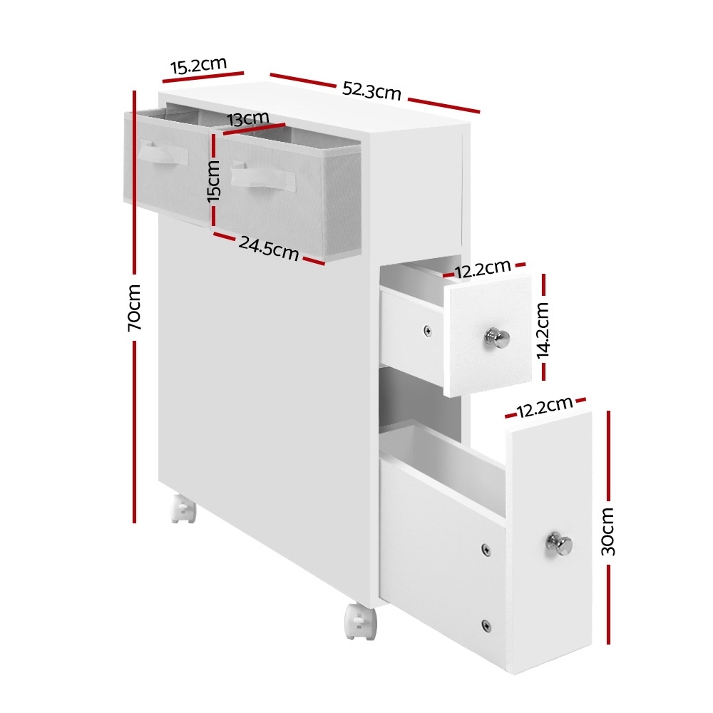 Artiss Bathroom Cabinet Storage Toilet Organiser โ image 2