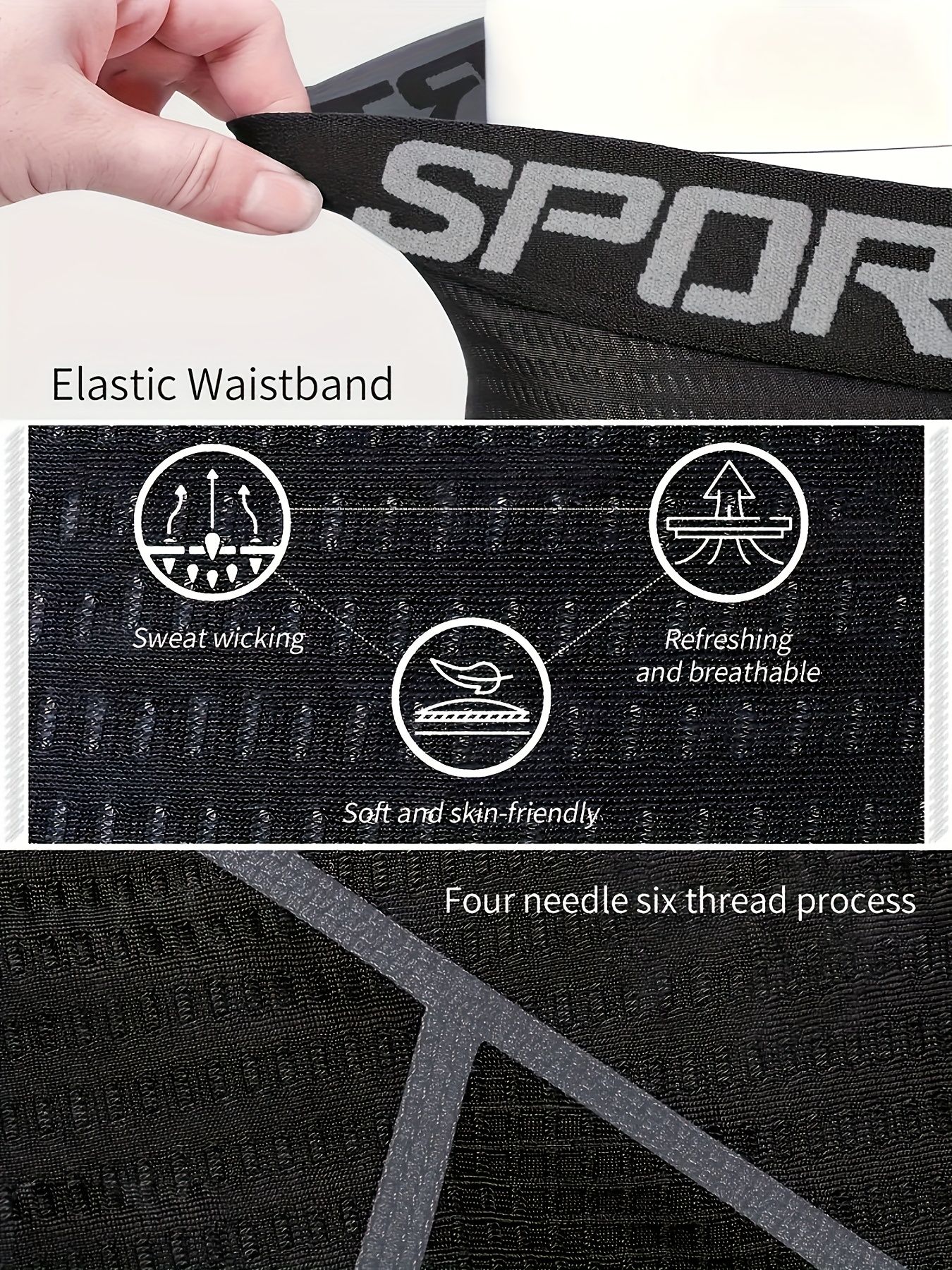 L size men's 5d mesh cycling shorts casual elastic breathable letters elastic waist shorts summer outdoor cycling mountain bike — image 4