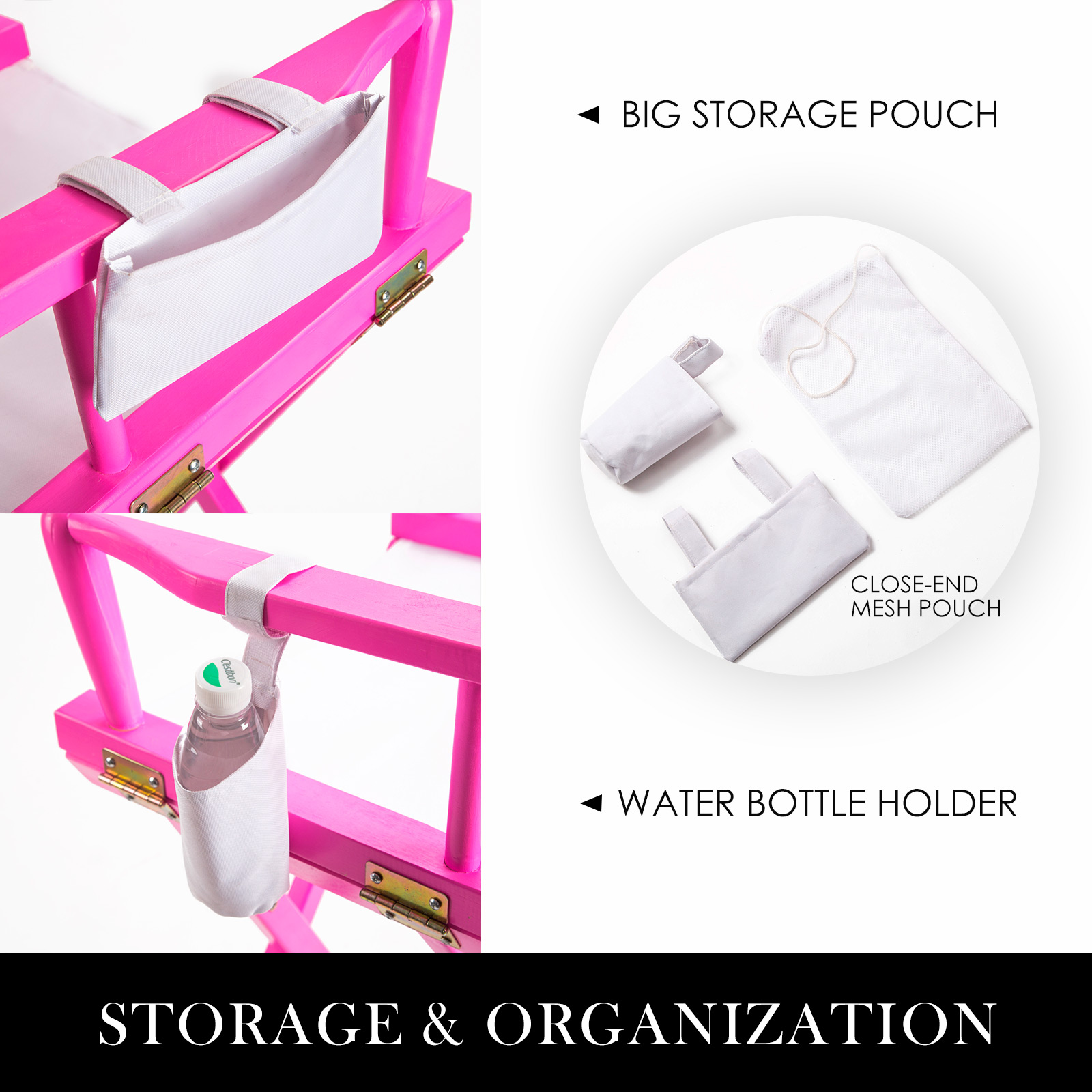 Director Movie Folding Tall Chair 76cm PINK HUMOR โ image 4