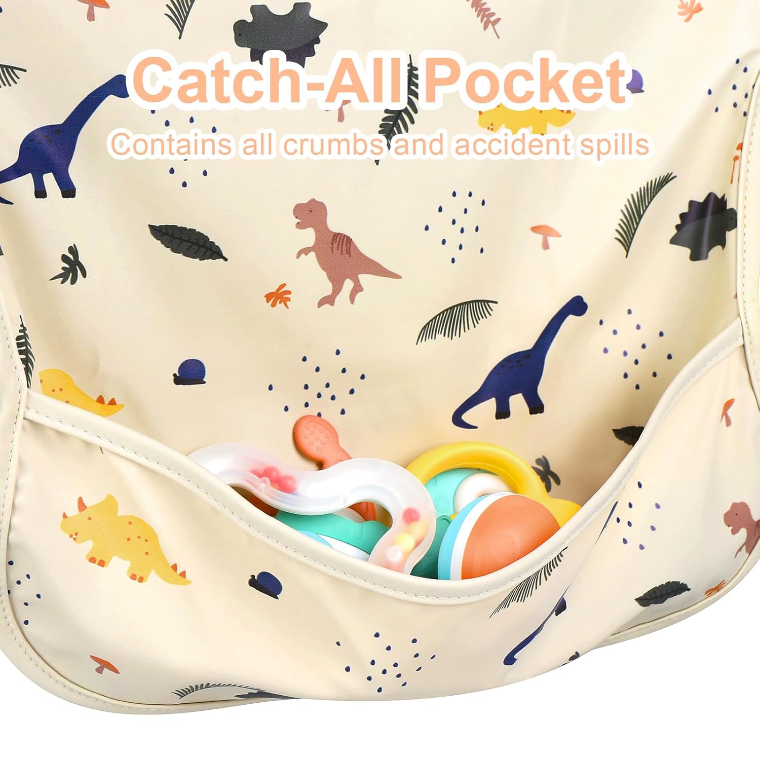 Long Sleeve Baby Bib, Full Sleeve Bib, Baby Toddler Waterproof Sleeved Bibs Smock, Machine Washable — image 6
