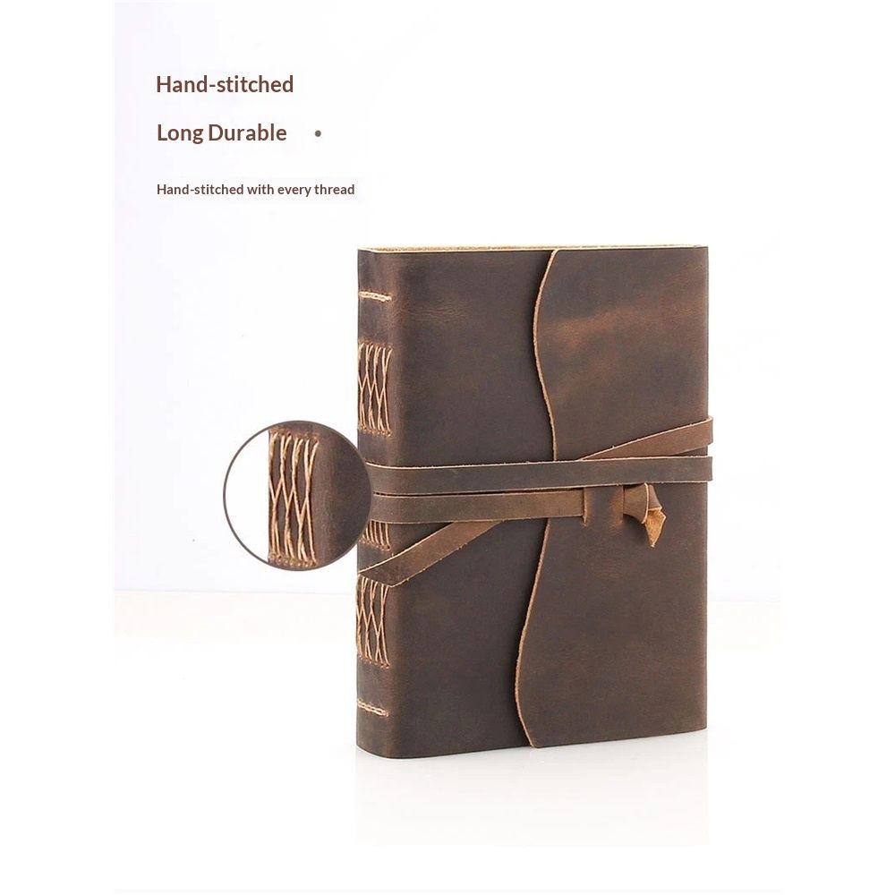 Brown Notebook Journal - Leather Journals for Writing Small Size Diary 10.5*13cm, Notepad For Women and Man, Gifts,Work,Travel — image 5