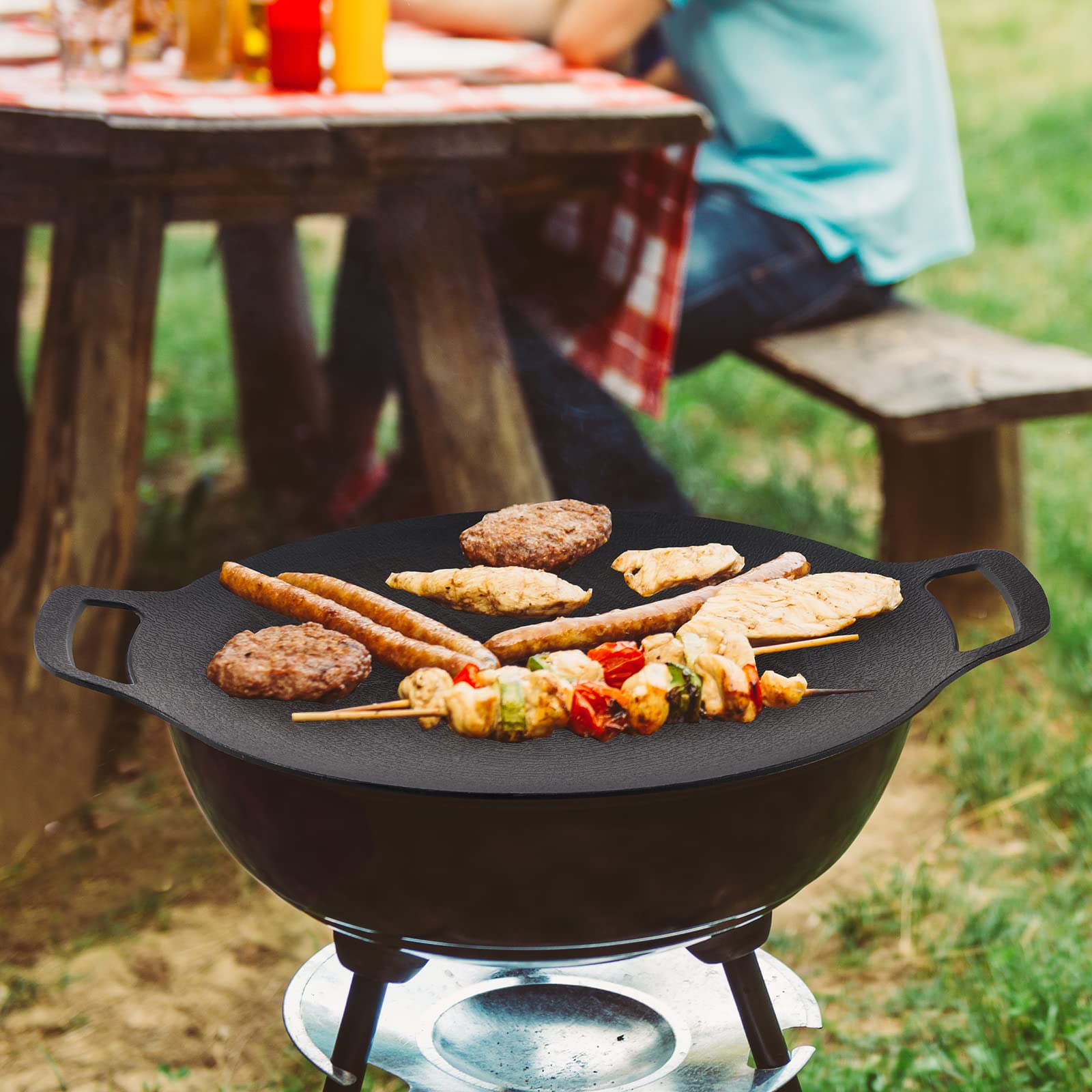 Korean Grill Pan Nonstick 6 Layer 40cm Round BBQ Griddle Indoor or Outdoor Cooking โ image 4