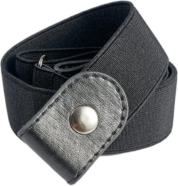 2 Piece Buckle Free Elastic Belt Set Black and White, 45 to 75 cm โ image 4
