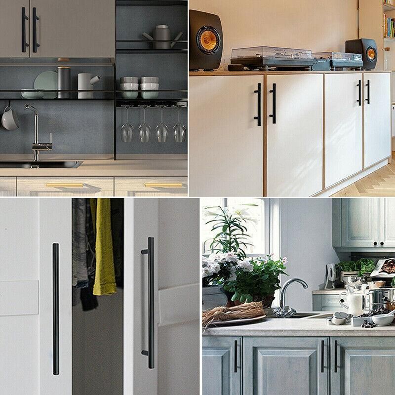 1pcs Black Kitchen Cabinet Door Handles Matte Black Stainless Steel Door Drawer Pull T Bar - 127mm/76mm โ image 5