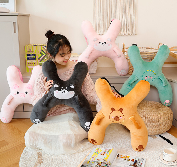 Christmas gift for kids-Kids Travel Pillow, Ergonomic Plush Support for Car Rides, Comfortable Sleep Companion for Children（pink pig） — image 2