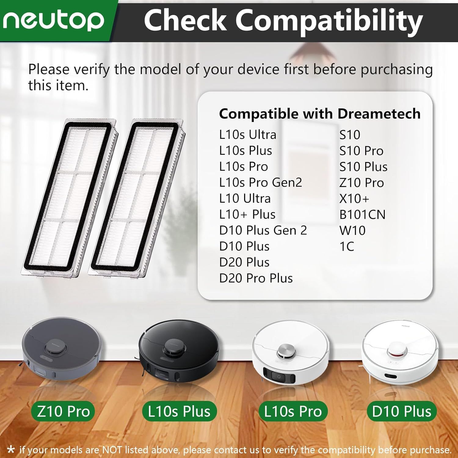 Replacement ilters Compatible with Dreametech L10s Ultra — image 3