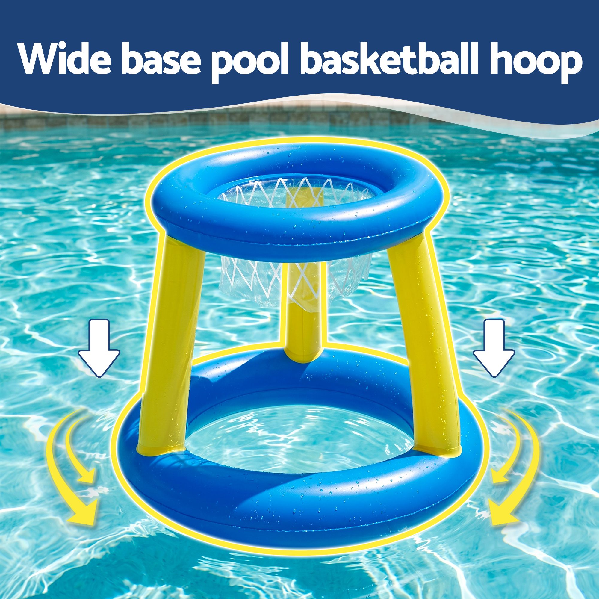 Bestway Inflatable Pool Float Basketball Hoop Set with Ball Blue โ image 4