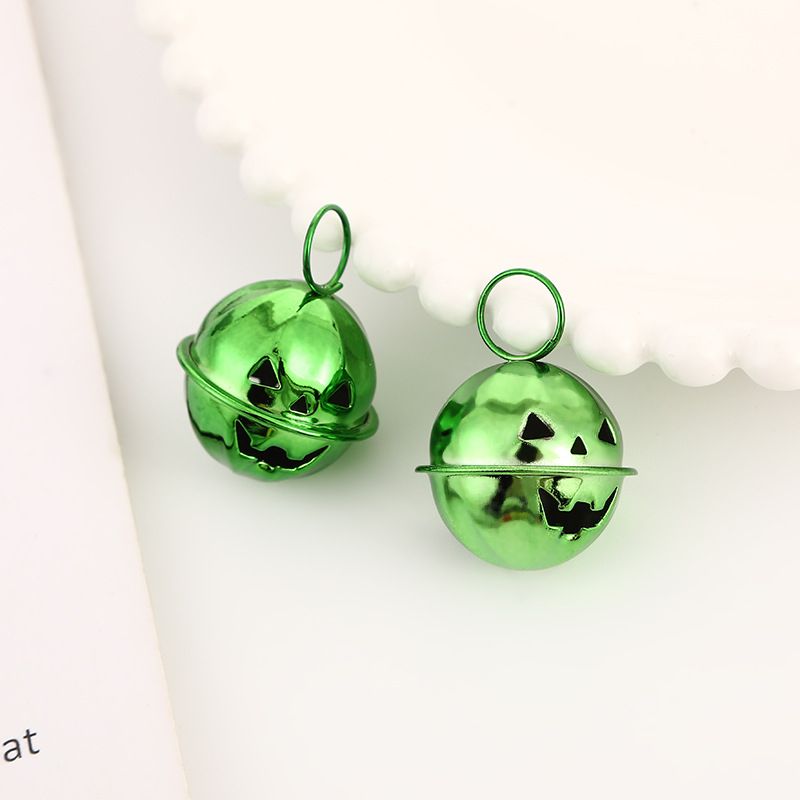Halloween Pumpkin Bells for Craft, 30 Pcs Halloween Jingle Bells Beads, 1 Inch Colorful Pumpkin Bells for DIY Wreath Halloween — image 4