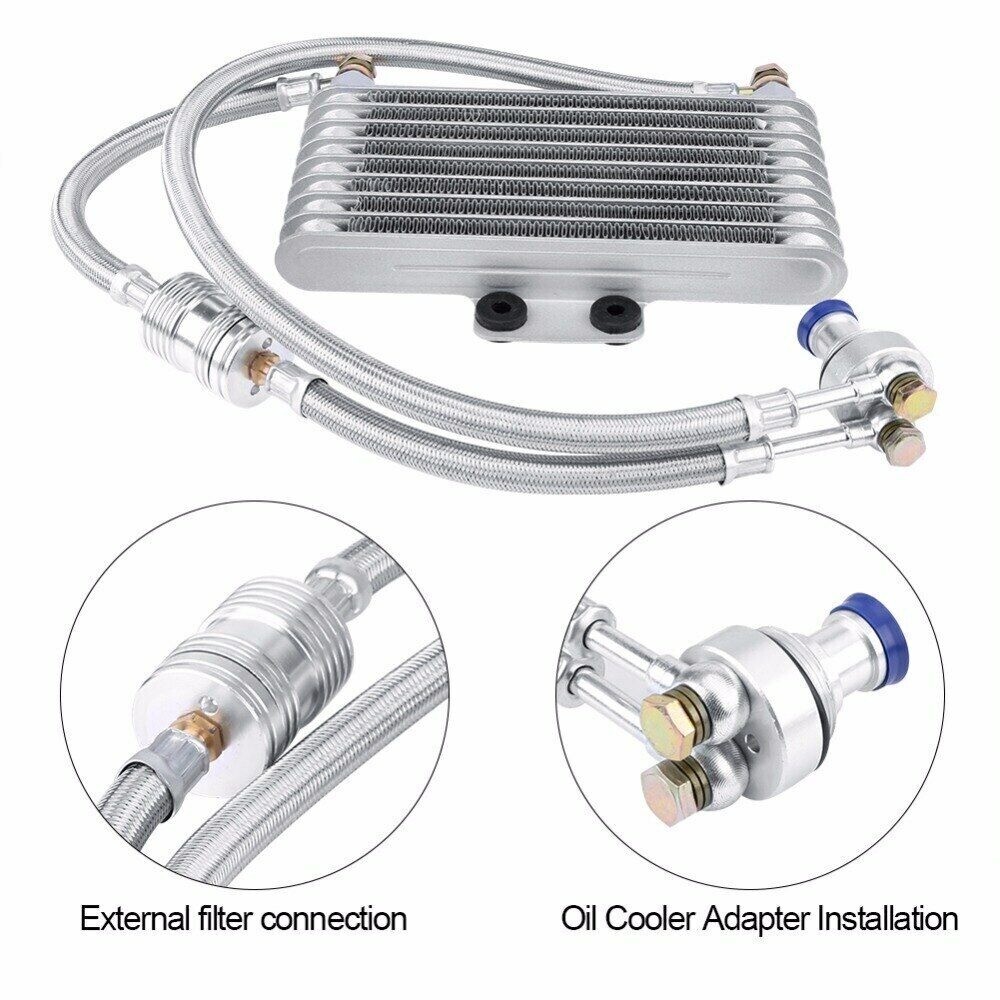New 125ml Motorcycle Oil Cooler Cooling Radiator Kit For Honda CB CG 100CC-250CC — image 3