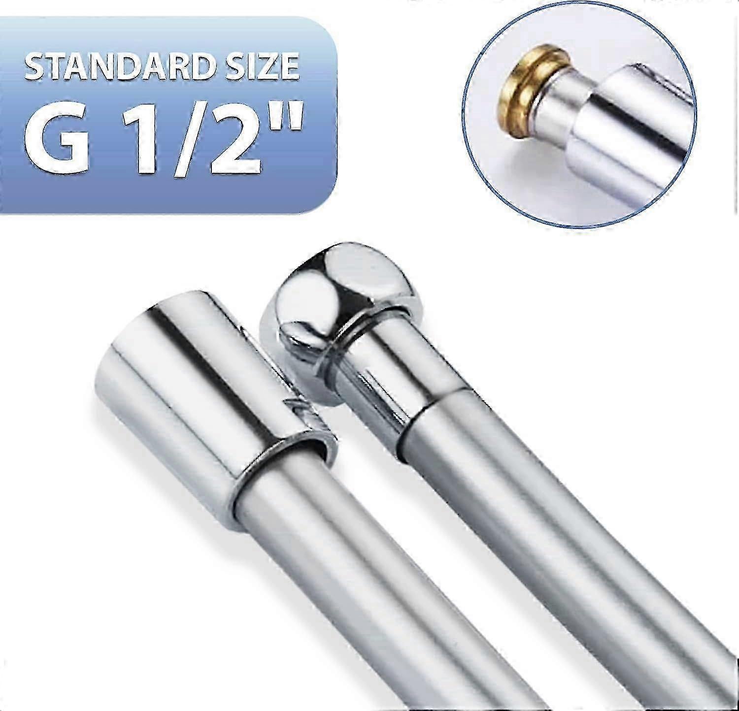 Universal 2m PVC Shower Hose, 200cm Flexible Bathroom Shower Pipe — image 3