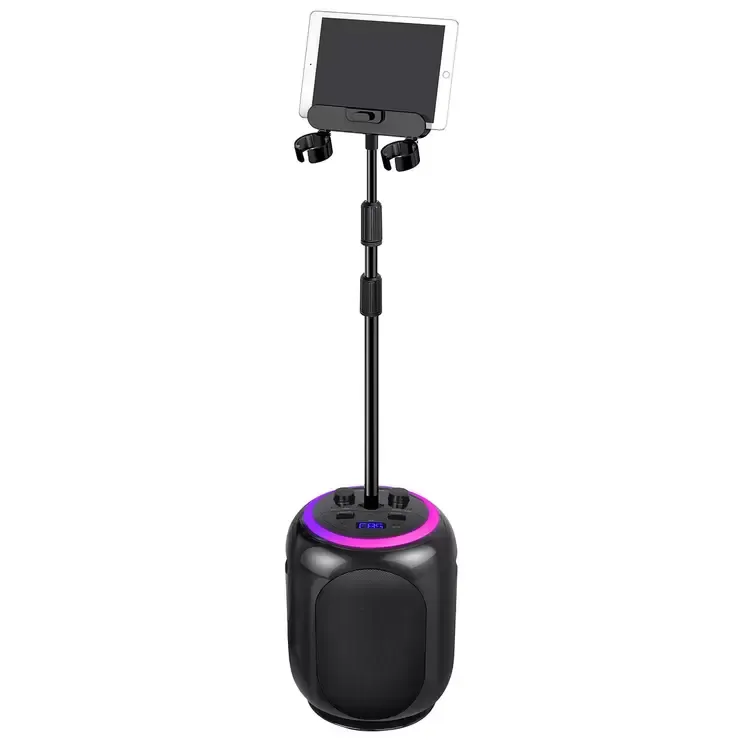 Black Wireless Karaoke System with Bluetooth Audio and Disco Lights — image 5